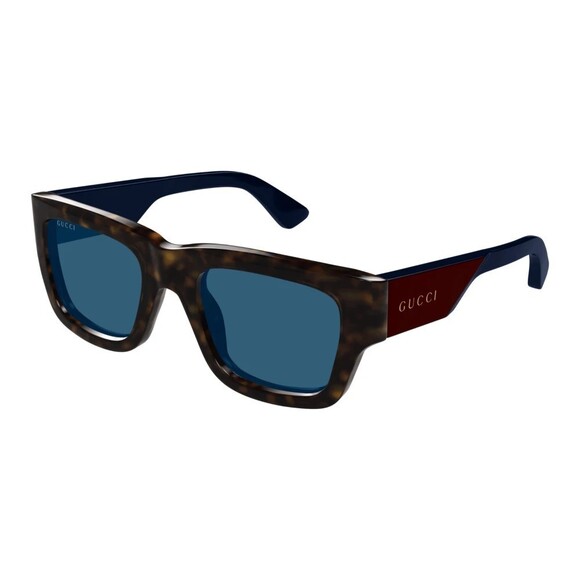 NWT GUCCI GG1668S 002 Havana Red Blue Sunglasses - Picture 1 of 4